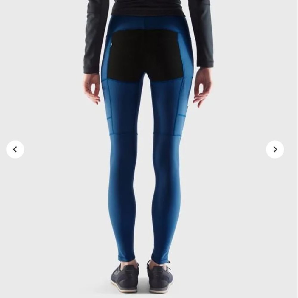 Fjallraven Abisko Trekking Hiking Tights In Teal / Green XS